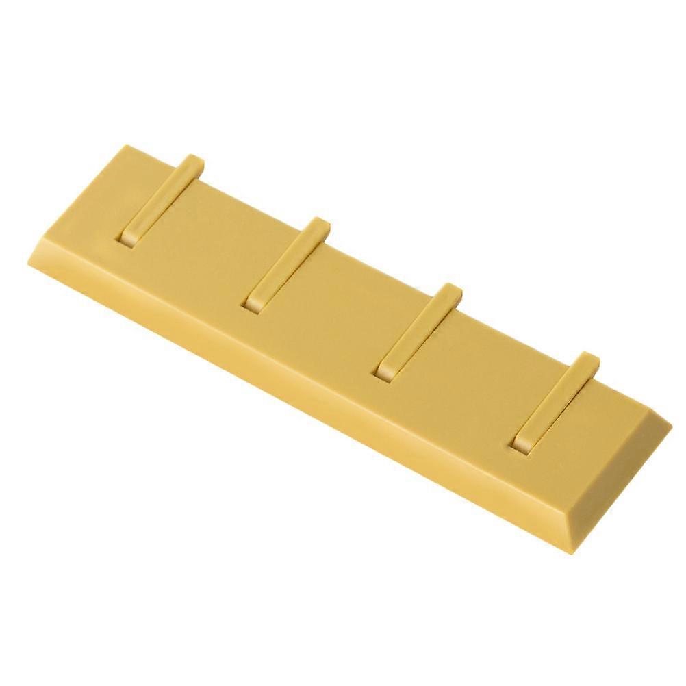 Adhesive Coat Hooks Foldable 4 Hooks Traceless Wall Mounted Clothes Hangers Home Organization Yellow 21x5.5cm Non-slip Design 2Pack