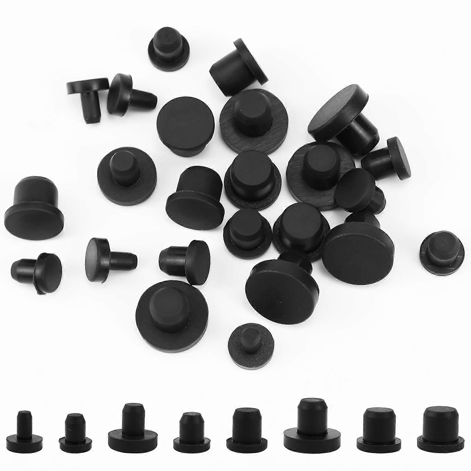Pack of 80 Rubber Stoppers in 8 Sizes for Bottles, Pipes, Furniture