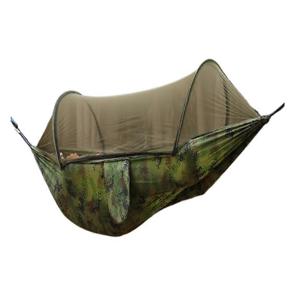 Hammock Outdoor Camping Hammock Leaf Double Automatic Quick Open Pole Mosquito Net AntiRollover Hammock Outdoor Hammock (B) L 5 x B 5 x H 13 cm B
