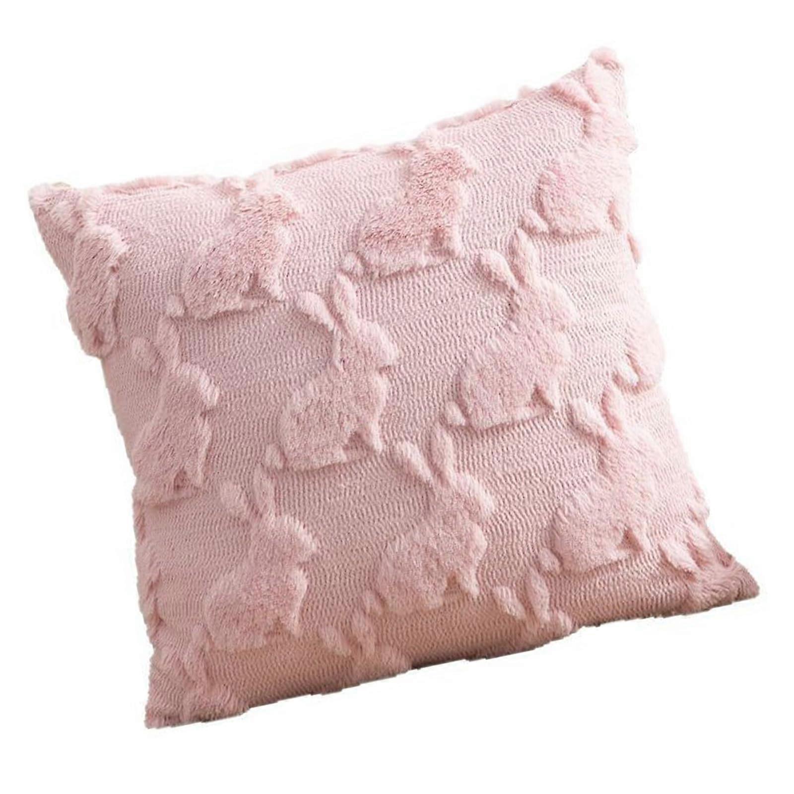 45x45cm Easter Cushion Covers with Bunny and Flower Print for Kids' Bedroom Decor and Party Decorations