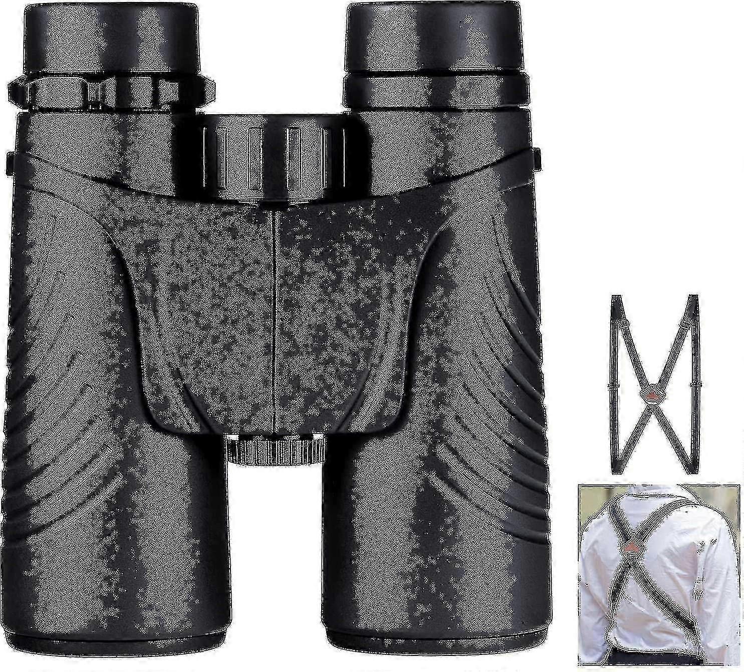 مناظير Hutact للبالغين ، مناظير احترافية مدمجة 10x42 مع حزام تسخير و