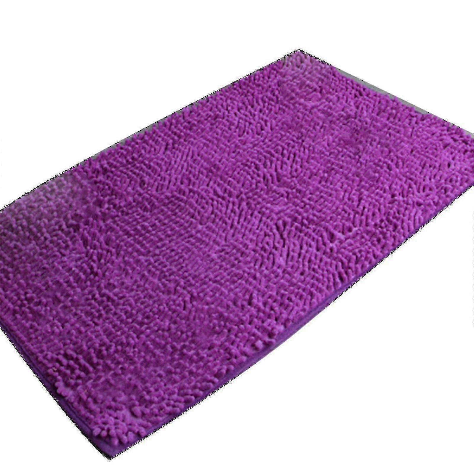 Soft Chenille Bath Mat - Shaggy, Thick, Super Absorbent, and Non-slip