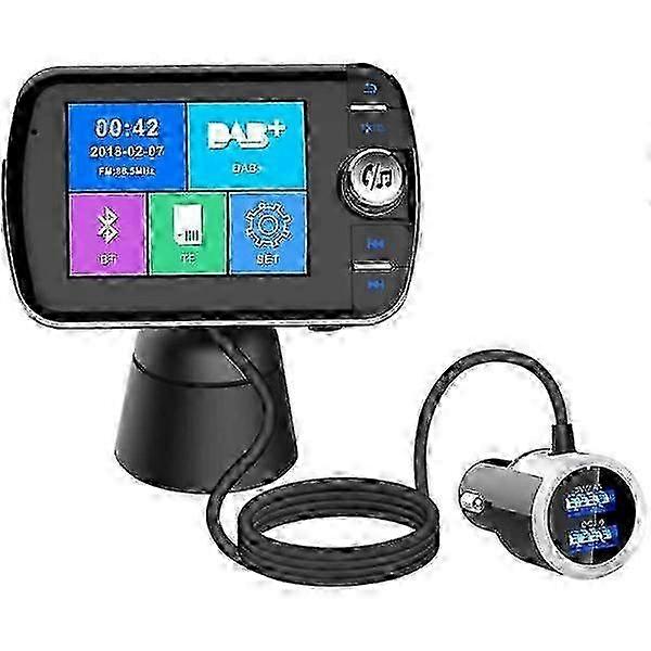 Wireless Bluetooth FM Transmitter with LCD Display
