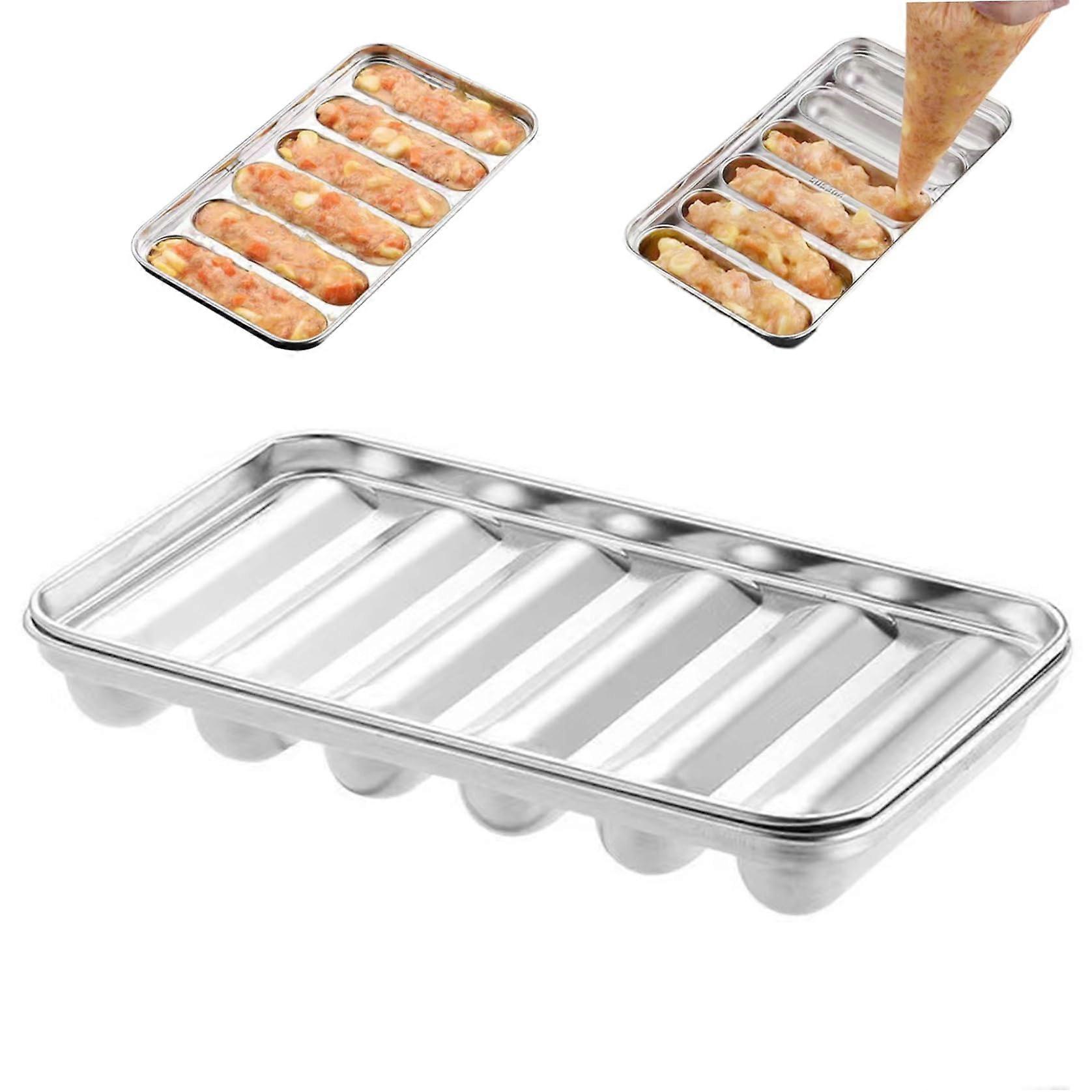 Sausage Maker, Stainless Steel Sausage Mould, Heavy Duty POW Bun Tool, Non-Layer 10 Inch Size for Home Use