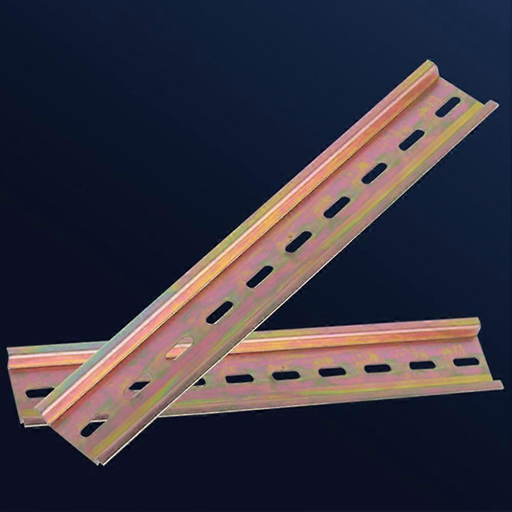 DIN Rail Slot Aluminium Kit, 2-Piece, 35mm Wide, 50cm Length for Easy Mounting of Circuit Breakers and Relays