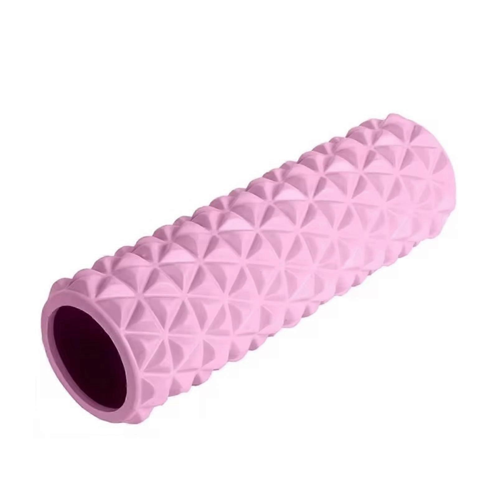 Pilates Foam Roller Grid Trigger Point Therapy Mat (Pink, 45x14cm)