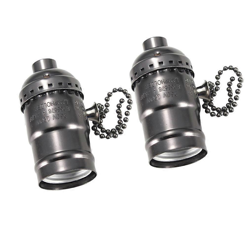 Light Base Kit Lamp Fitting Parts Retro Lamp Base Black Pearl 7x3 5cm Replace Damaged Bulb Socket 2Pcs