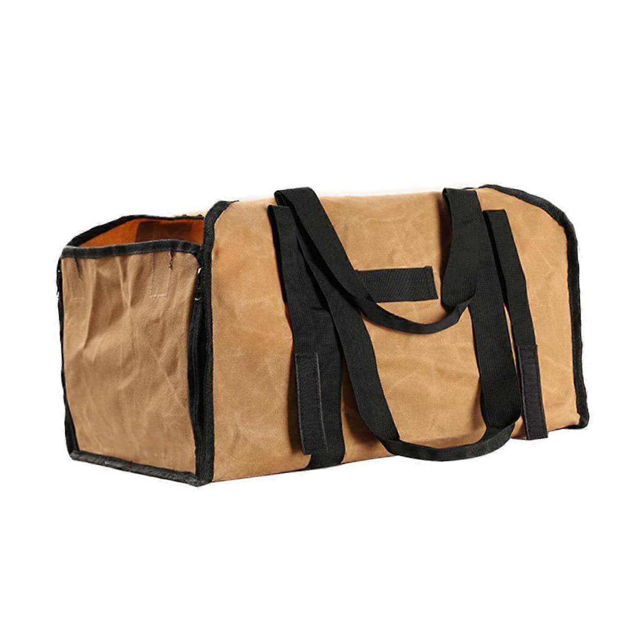 Log Tote Träger für Brennholz, Große Kapazität, Robuste Brennholz Tasche für Camping und Zuhause, Wasserabweisend, Schwarz