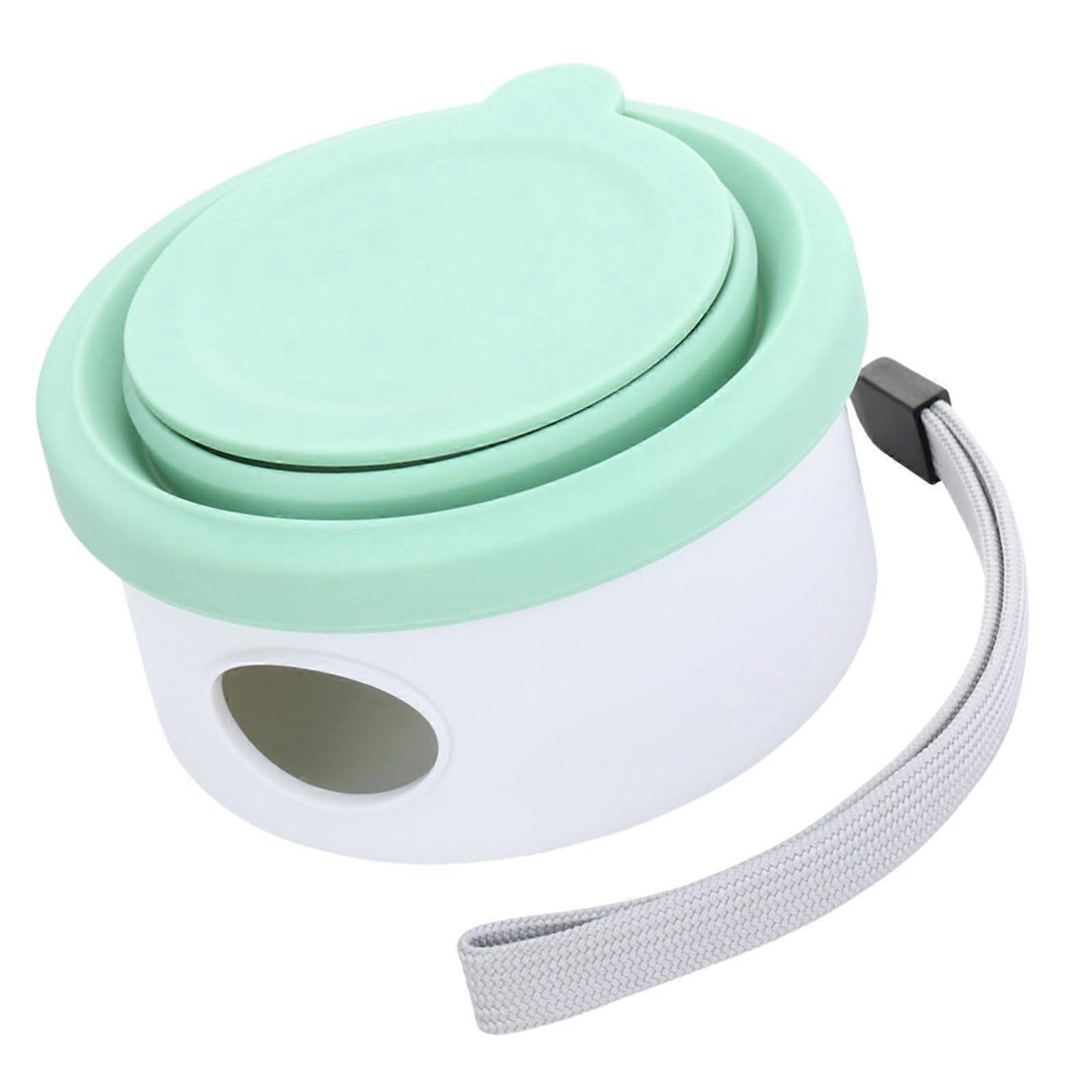 Multipurpose Small Dog Cat Bowl, Soft Foldable Travel Pet Feeding Bowl for Food and Water, Cyan 9.9x4.8cm/3.9x1.89inch