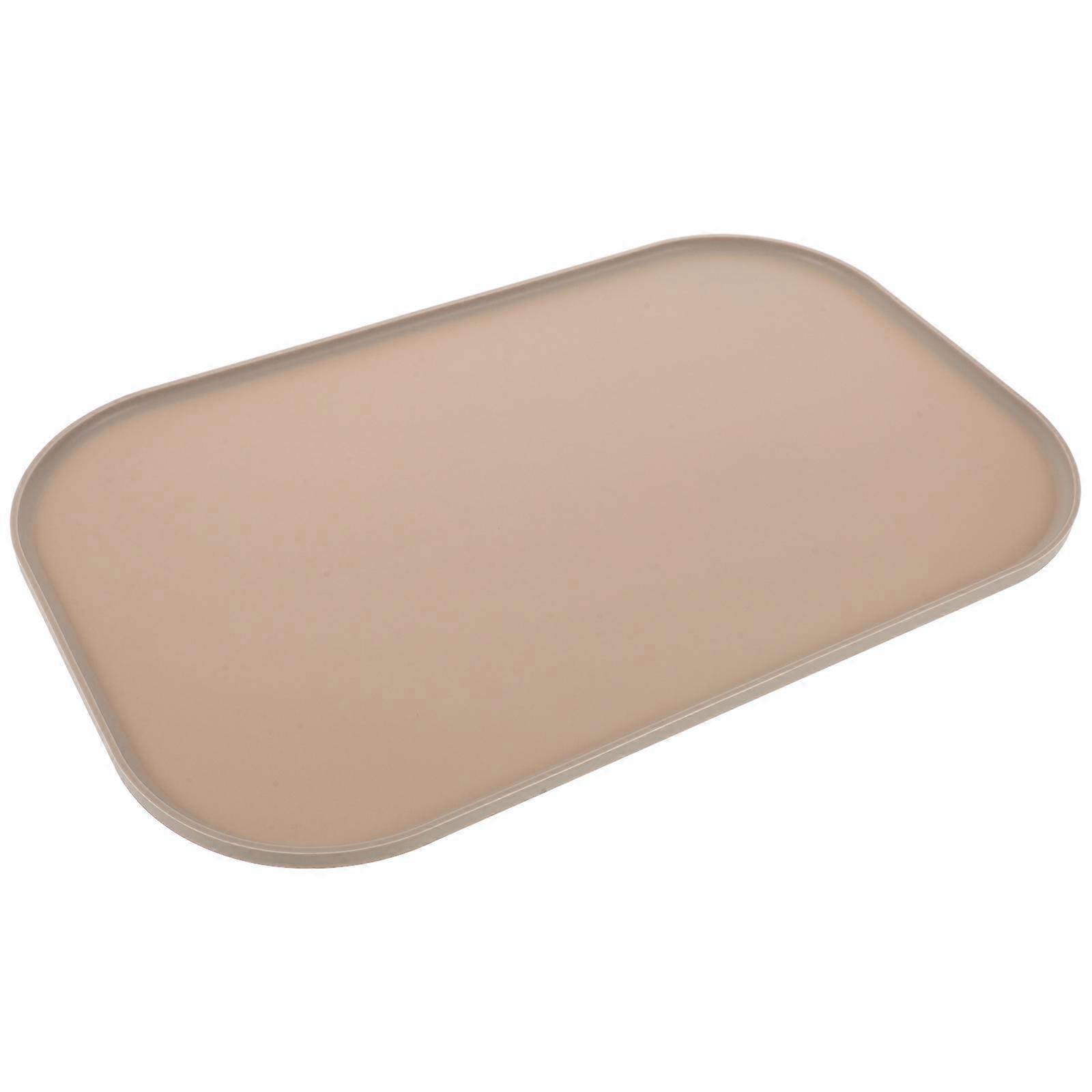 Silicone Mat with Raised Edges Pet Feeding Mat for Daily Feeding Dog Cat Bowl Rectangular Anti-Leakage 1Set