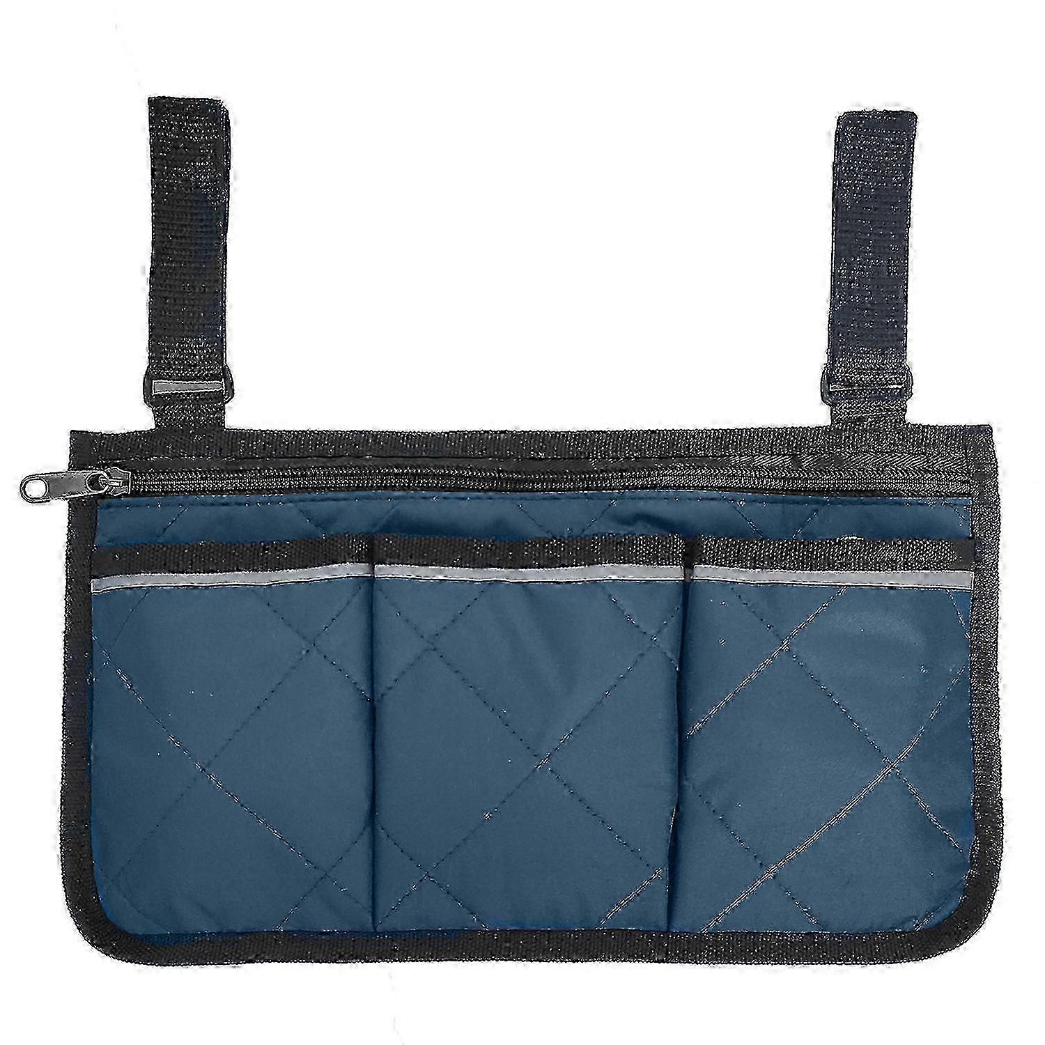 Universal Waterproof Wheelchair Side Storage Bag with Pockets for Armrest and Mobility Scooters