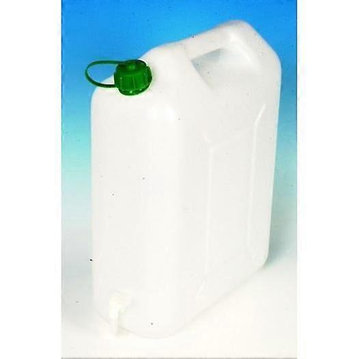 20Ltr White Watercan Storage With Tap and Handle Plastic