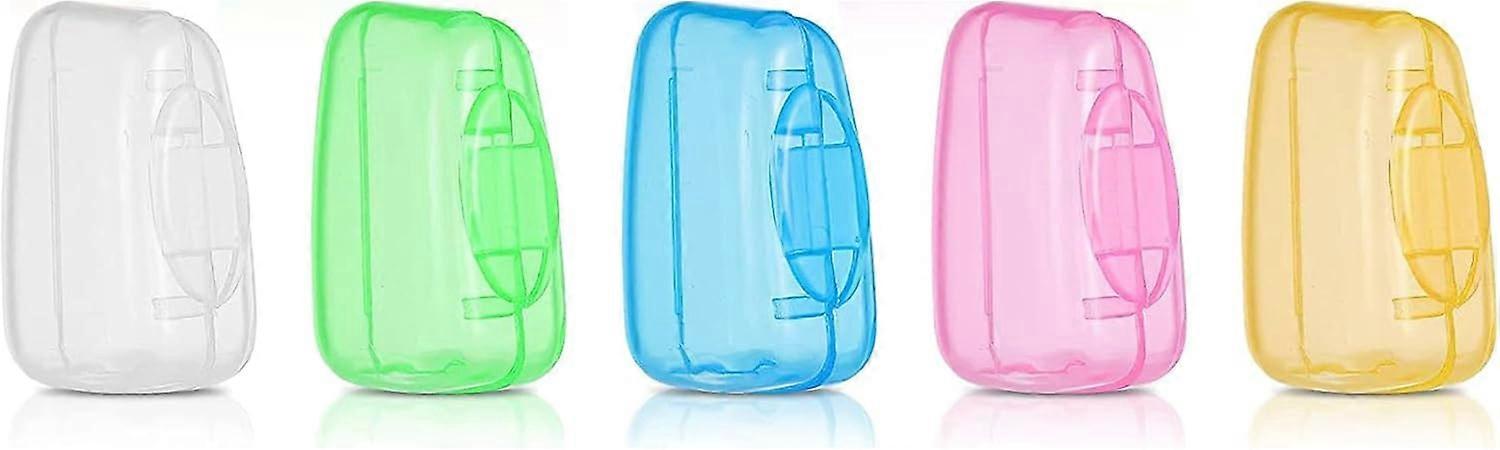 5 Travel Portable Toothbrush Head Covers - Toothbrush Protector Case