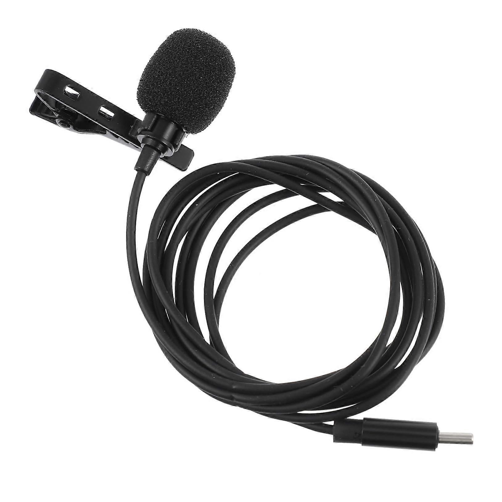Type C Lavalier Microphone for Mobile Phones, Noise Reduction, Compact Design, Flexible Wear-Resistant Cable for YouTube Vlogs
