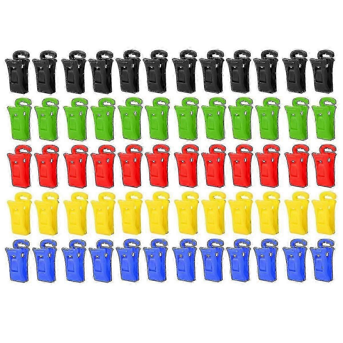 60 Sock Clips for Laundry Use, Sock Holders with Hooks for Washing Machine and Dryer