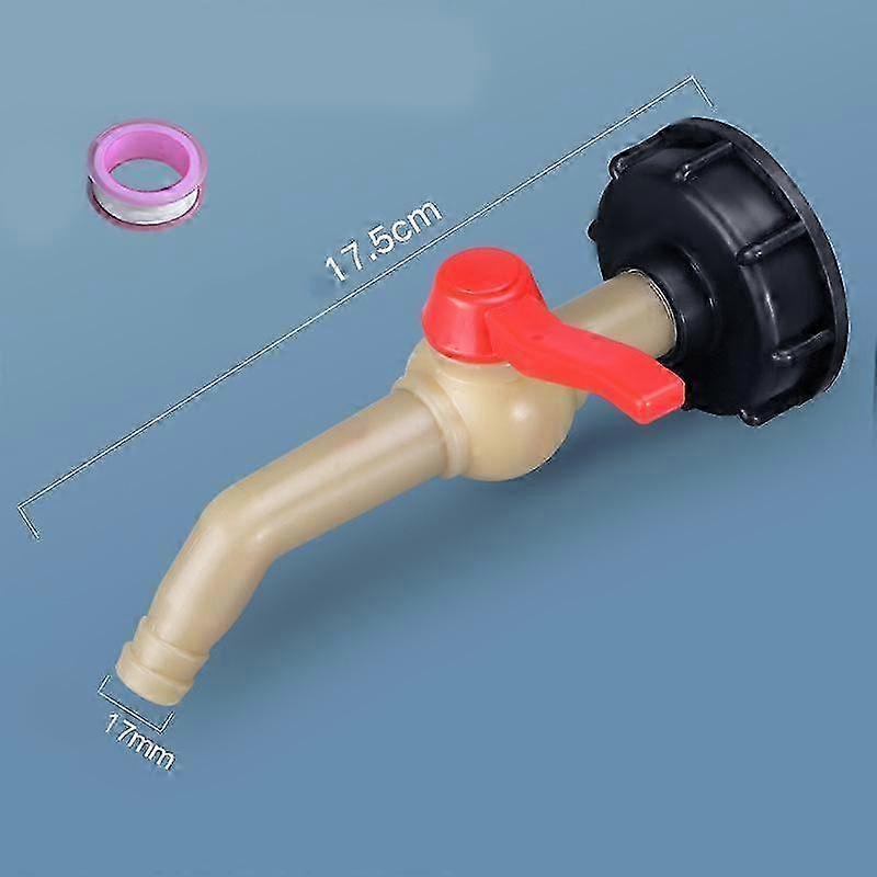 Plastic IBC Tank Adapter - 60 Coarse Thread to 4-Pt Bevel Valve