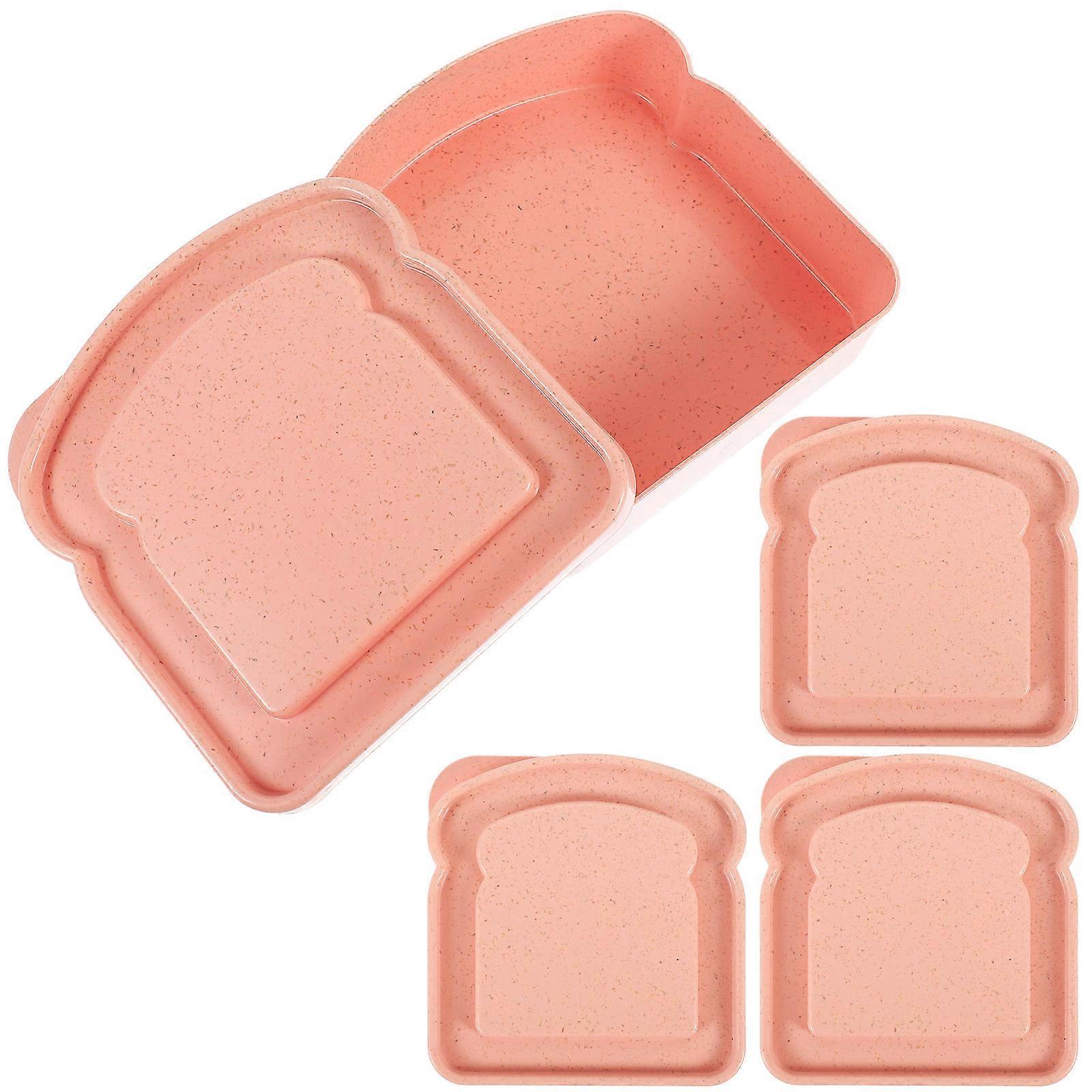 Take Out Containers With Lids Picnic Box Afternoon Tea Portable 13X12.3X3.7CM 4Pcs