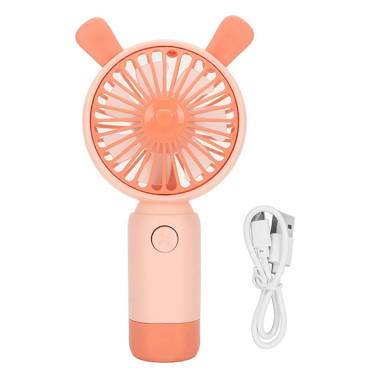 2025 Latest Model Handheld Fan Two Speed Rabbit Ears Shape Ergonomic Portable
