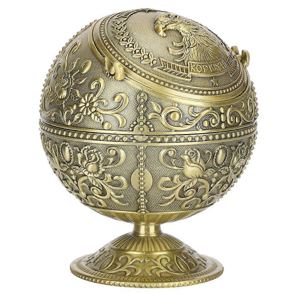 2025 Najnowszy model Retro Popielniczka z pokrywą Globe Eagle Wzór tłoczenia