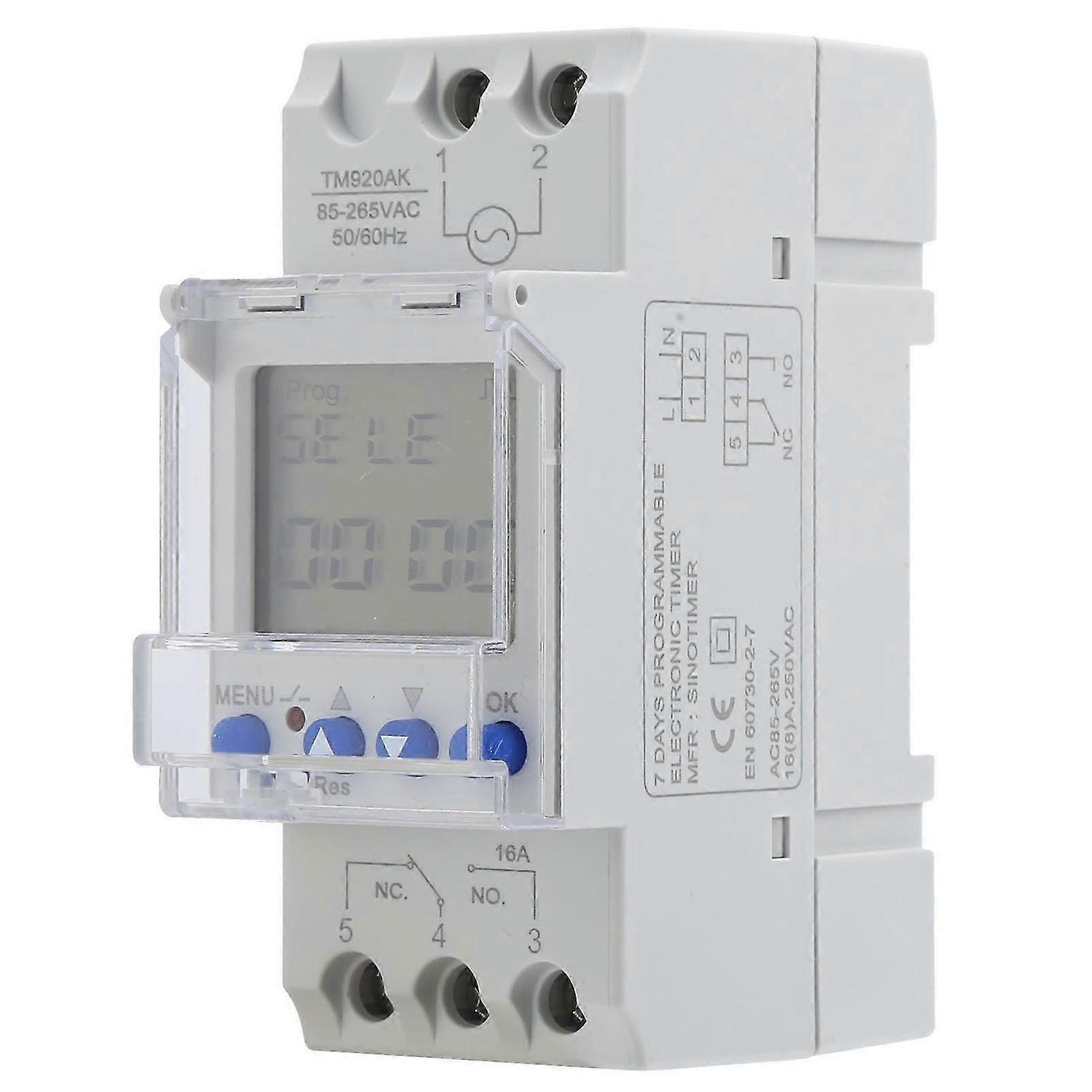 Power Timer Smart Analog LCD Backlight TimeControlled for Smart Home Appliances 85265V 16A