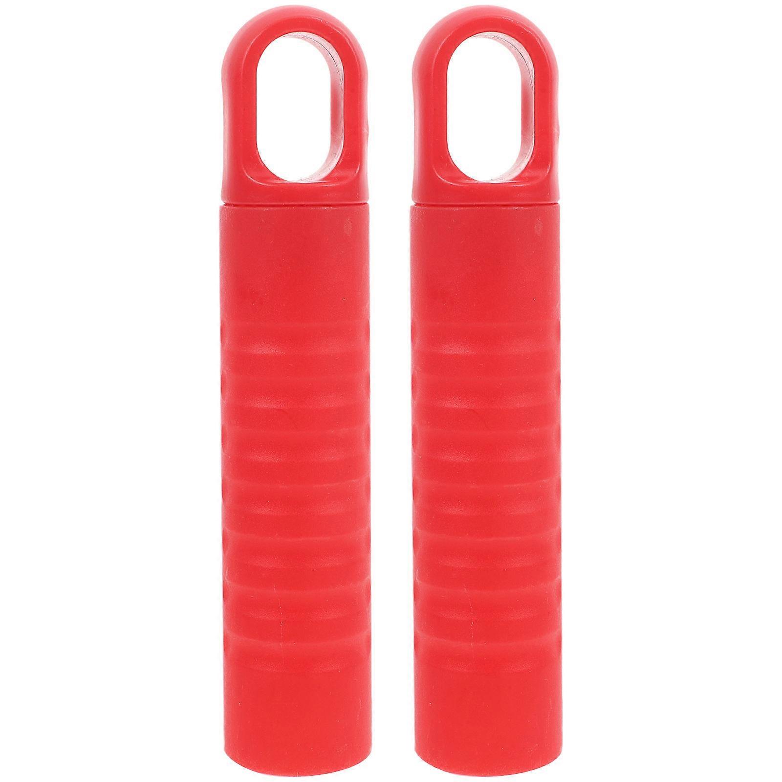 2pcs Mop Handle End Sleeves Slip Replacement Grips for Broom & Mop Rods Ergonomic Design Hanging Hole Compatible with Standard Diameter Poles