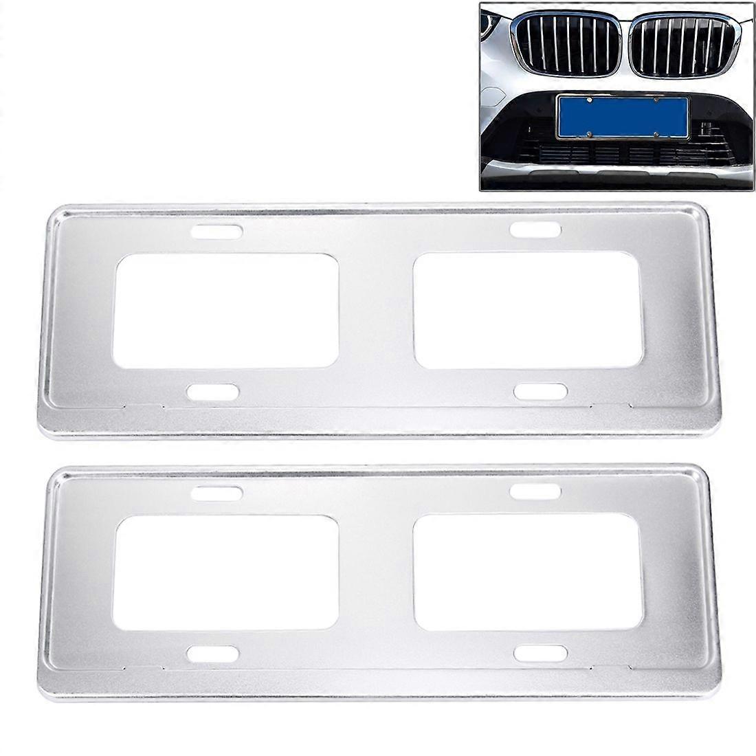 2 PCS Car License Plate Magnesium Alloy Bracket Frame Holder