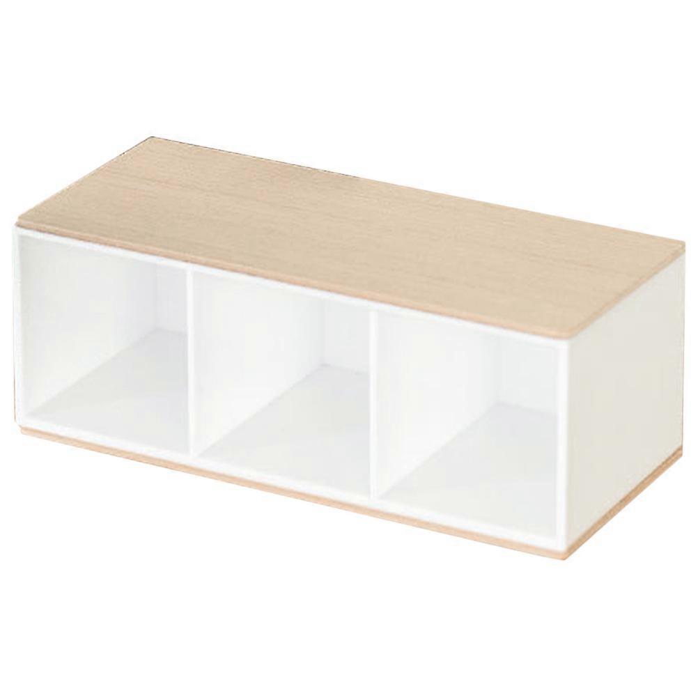 Household Table Organizer Storage Box For Office Use Rectangular Shape Wood Material 19.8X8.9X7.8CM 1Pcs