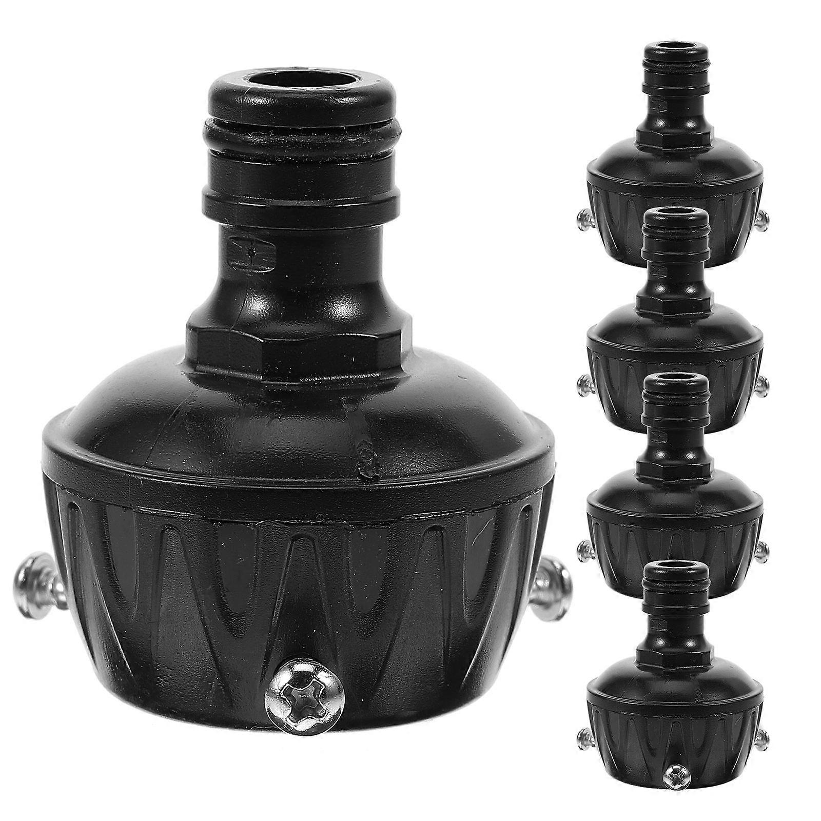 Reusable Hose Adapter Cleaning 5Pack Wear-Resistant Technology 5x5cm Size Black Color Diy Faucets