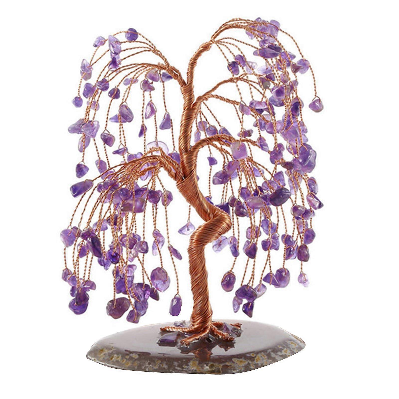 Tree of Life Crystal, Amethyst Stone, Mixed Stone Healing Gemstone Tree