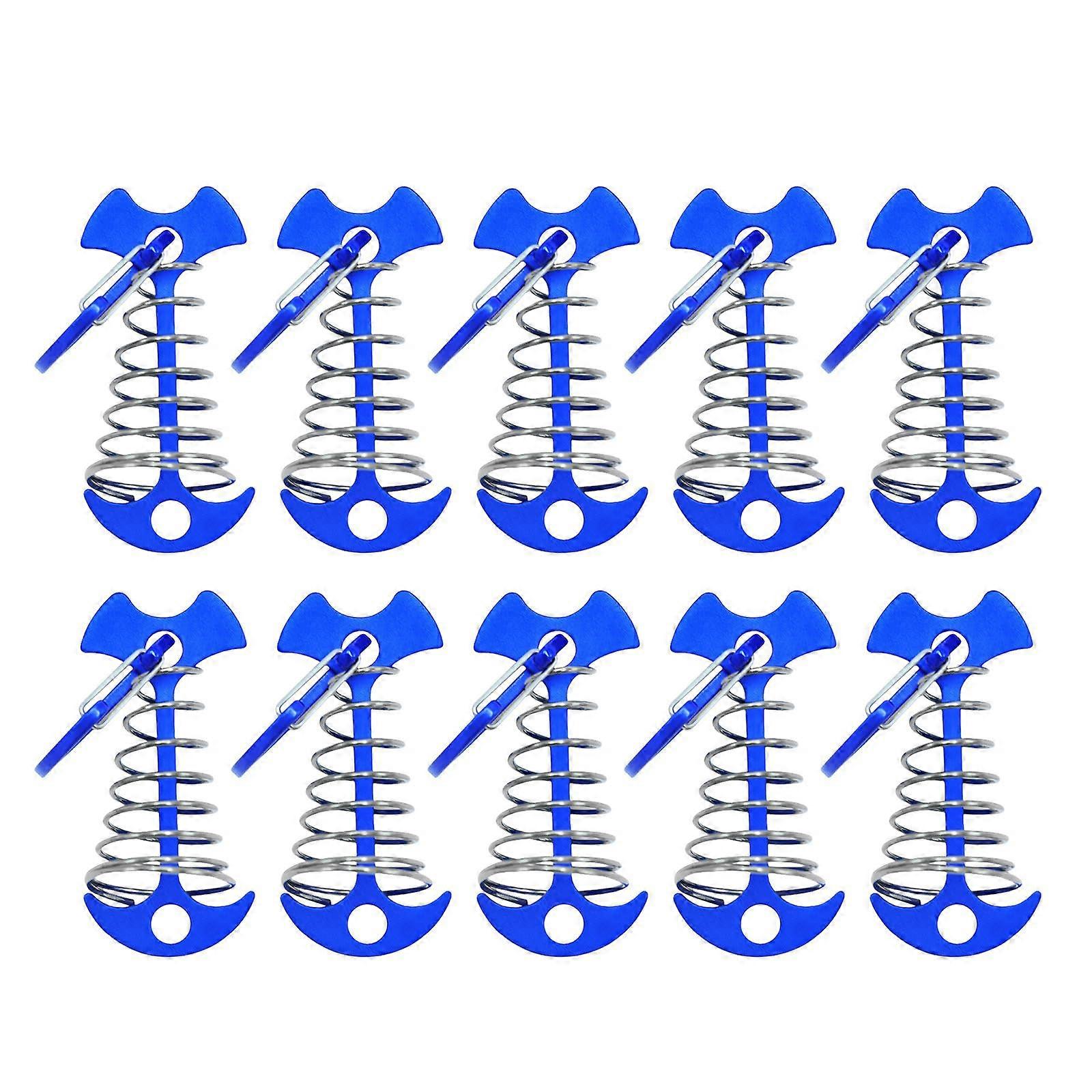 10pcs Deck Bulkhead Board Inserts Windproof Anchor Fishbone Deck Anchor Peg Fishbone Guyline Cord Adjuster