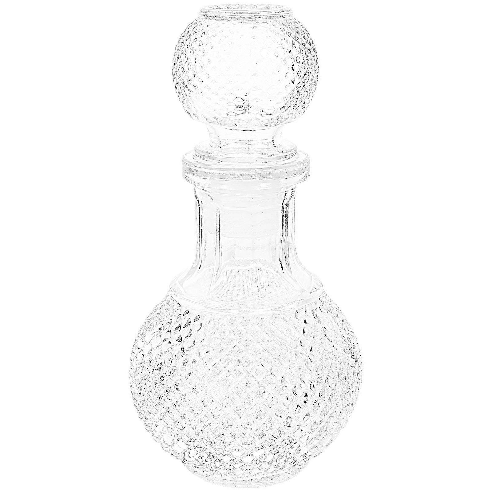 Glass Liquor Bottles Simple Design Artistic Appearance Wine Holder 1Set