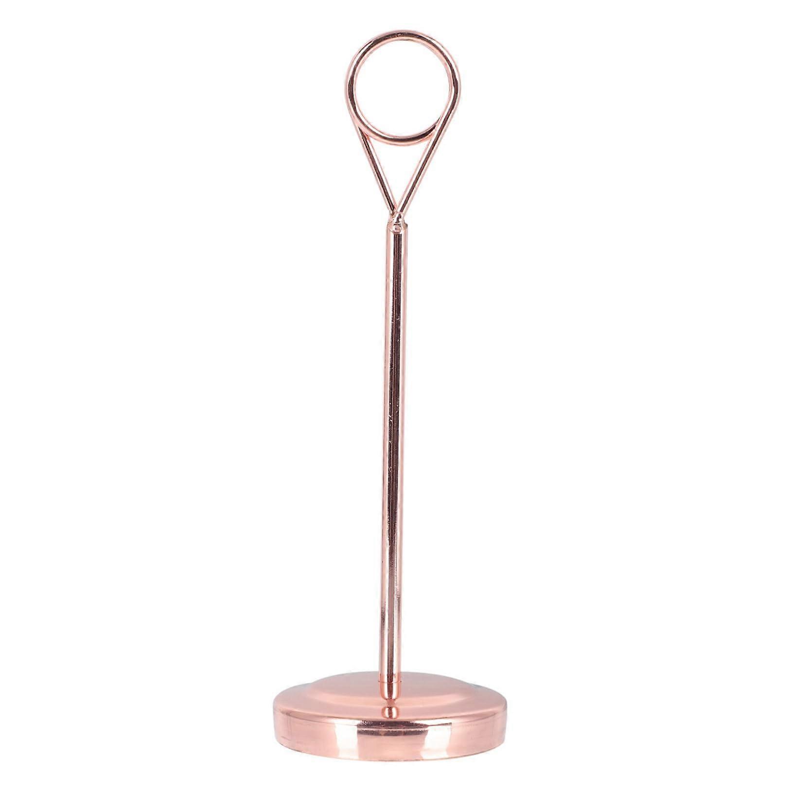 1 piece table card holder for weddings, table numbers, menu cards, and longlasting rose gold for events, restaurants, buffets