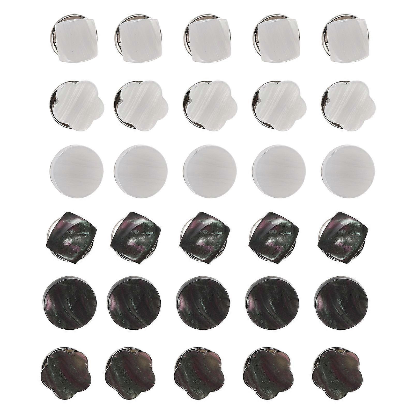 30pcs Decorative Buttons for Clothes Snap DIY Nail free Brooch
