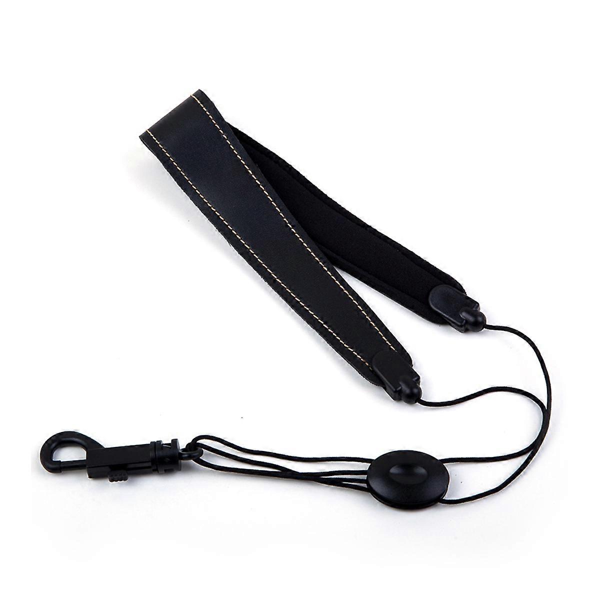 Saxophone Strap for Tenor Alto Soprano Saxophone Practice Sessions Easy Removal 45x4x1.5cm Black 1Pcs