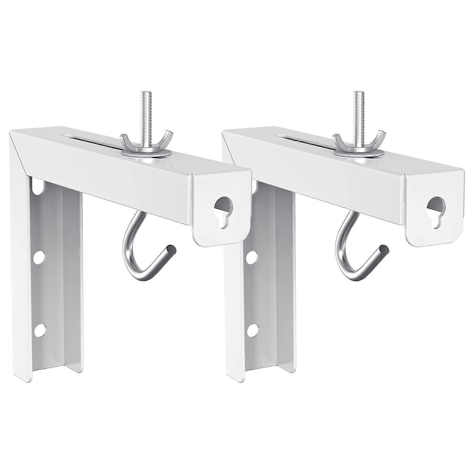 Projector Screen Ceiling Mount, Wall Bracket, 6 Inch Adjustable Hook Kit, Holds 66 lbs (PSM001W), White