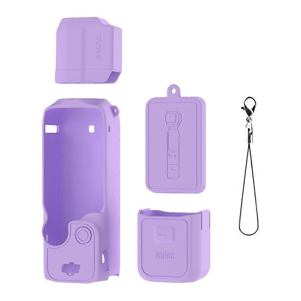 Silicone Case Cover for DJI Osmo Pocket 3 Gimbal AntiScratch Grip Cover Purple A