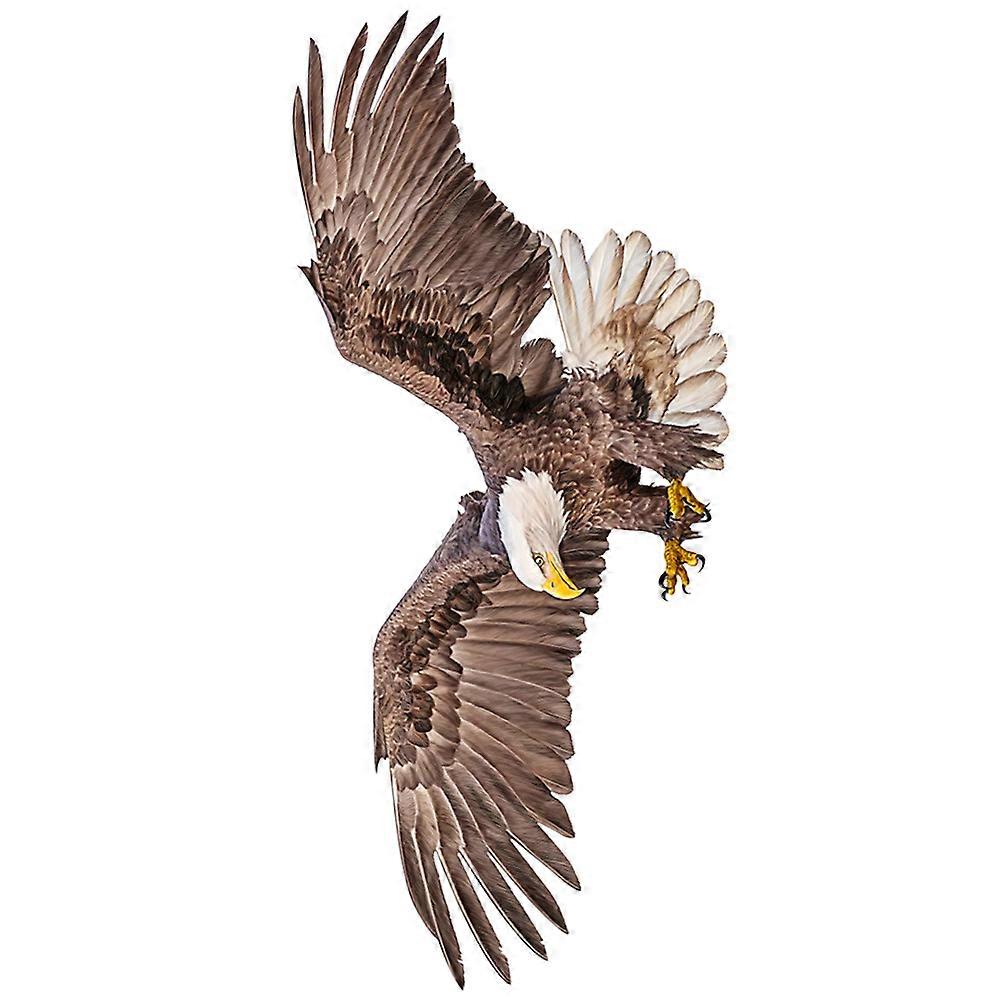 Eagle Wall Sticker PVC Material for Wall Decoration 1 Piece Brown