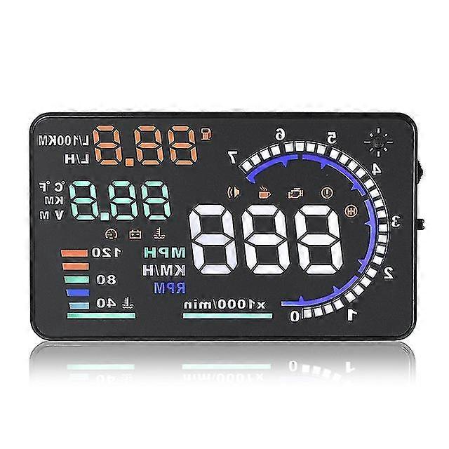 HG Water Temperature Hud Car Hud Obd2 Projector Speedometer Car Detector Fuel Consumption