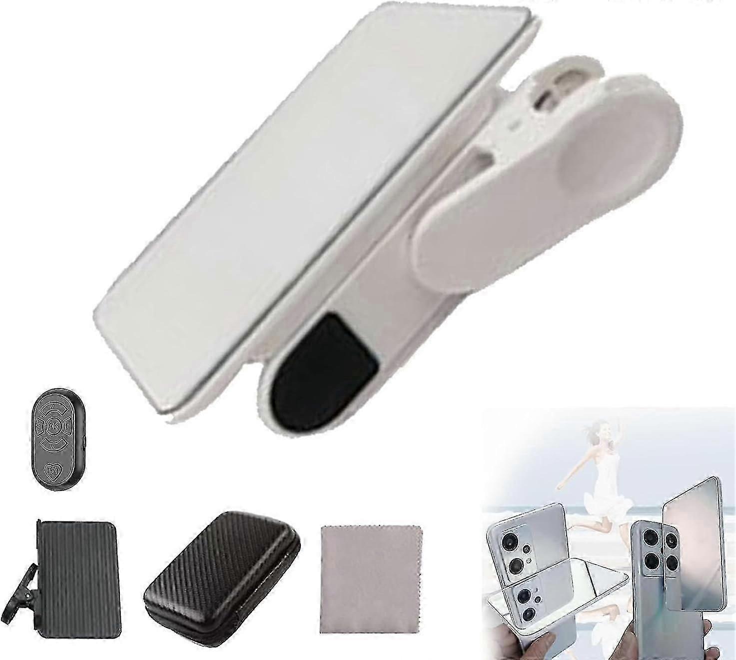 Smartphone Camera Mirror Reflection Clip Kit, Mobile Phone Reflection Camera Clip Selfie Reflector