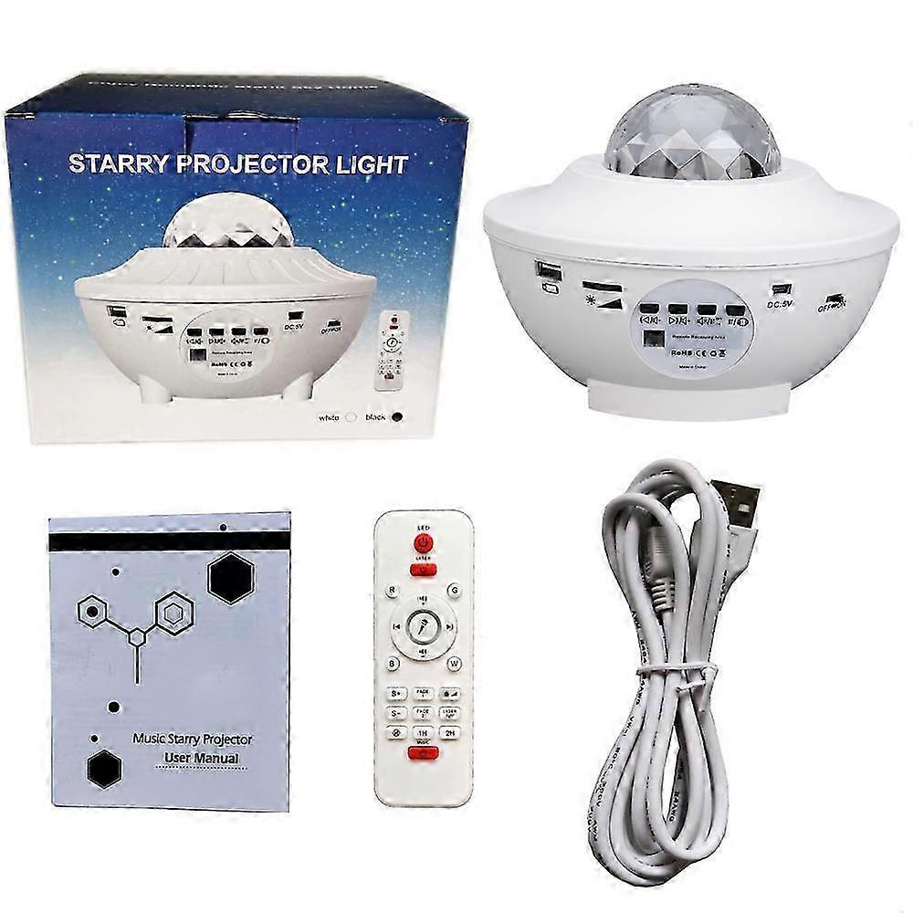 2025 Led Galaxy Starry Night Light Projector Ocean Star Sky Party Speaker Lamp Remote