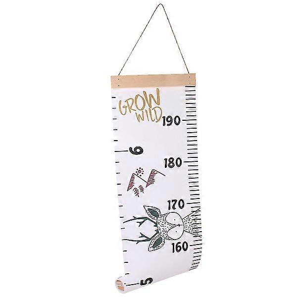 Wall-mounted deer printed growth chart