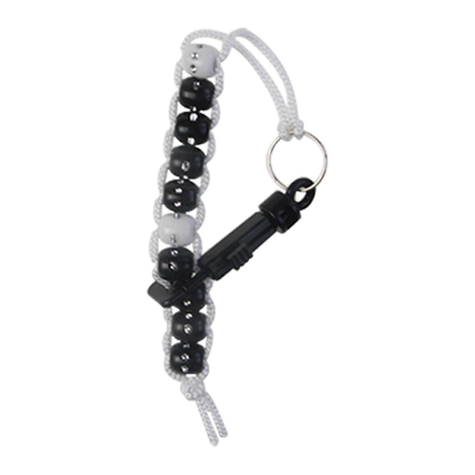 Golf Stroke Counter Bead String with Clip for Scoring by Referees Caddies Golfers Black