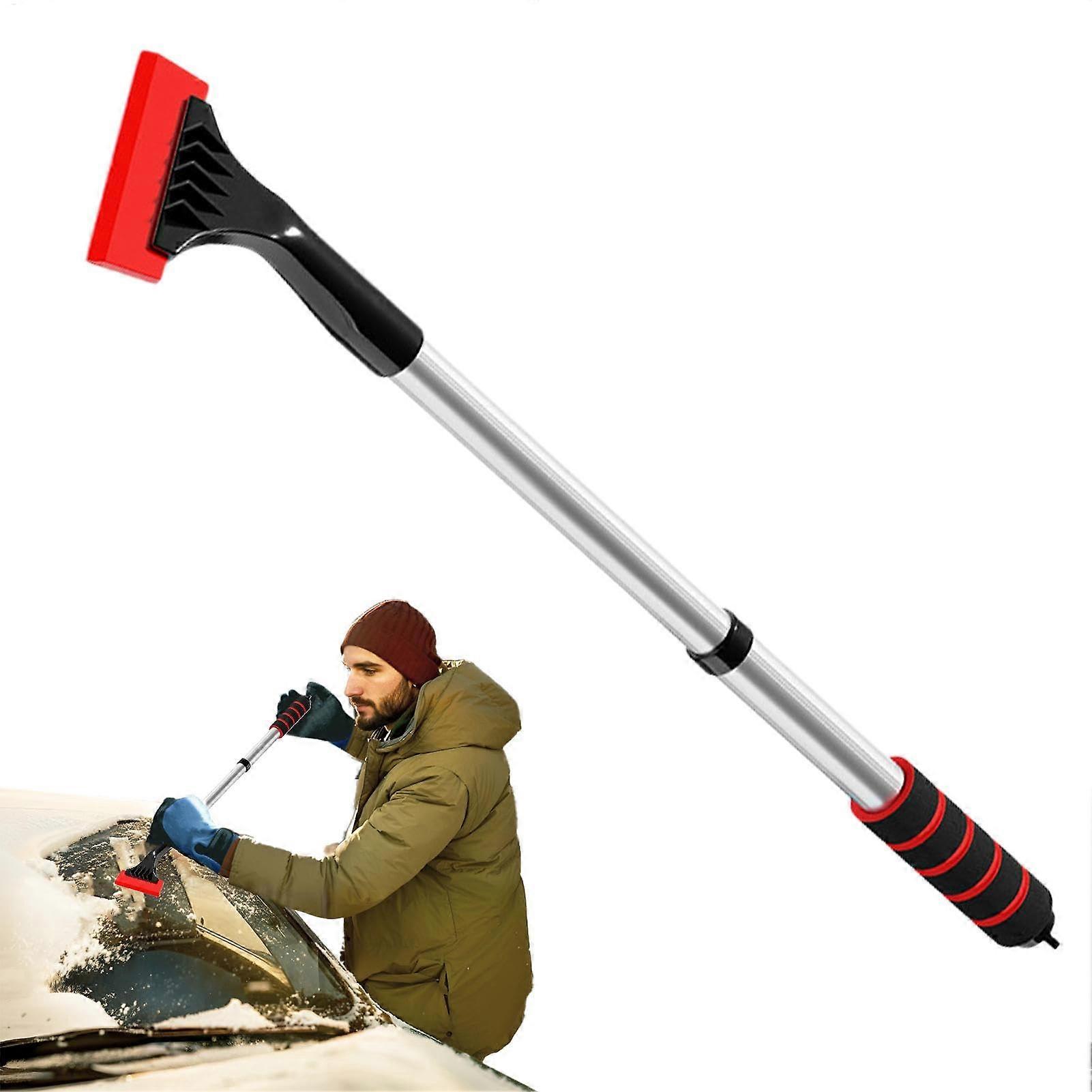 Ice Scraper For Car Windshield, Extendable Snow Brush, Adjustable Windshield Scraper, Telescoping Snow Removal Tool