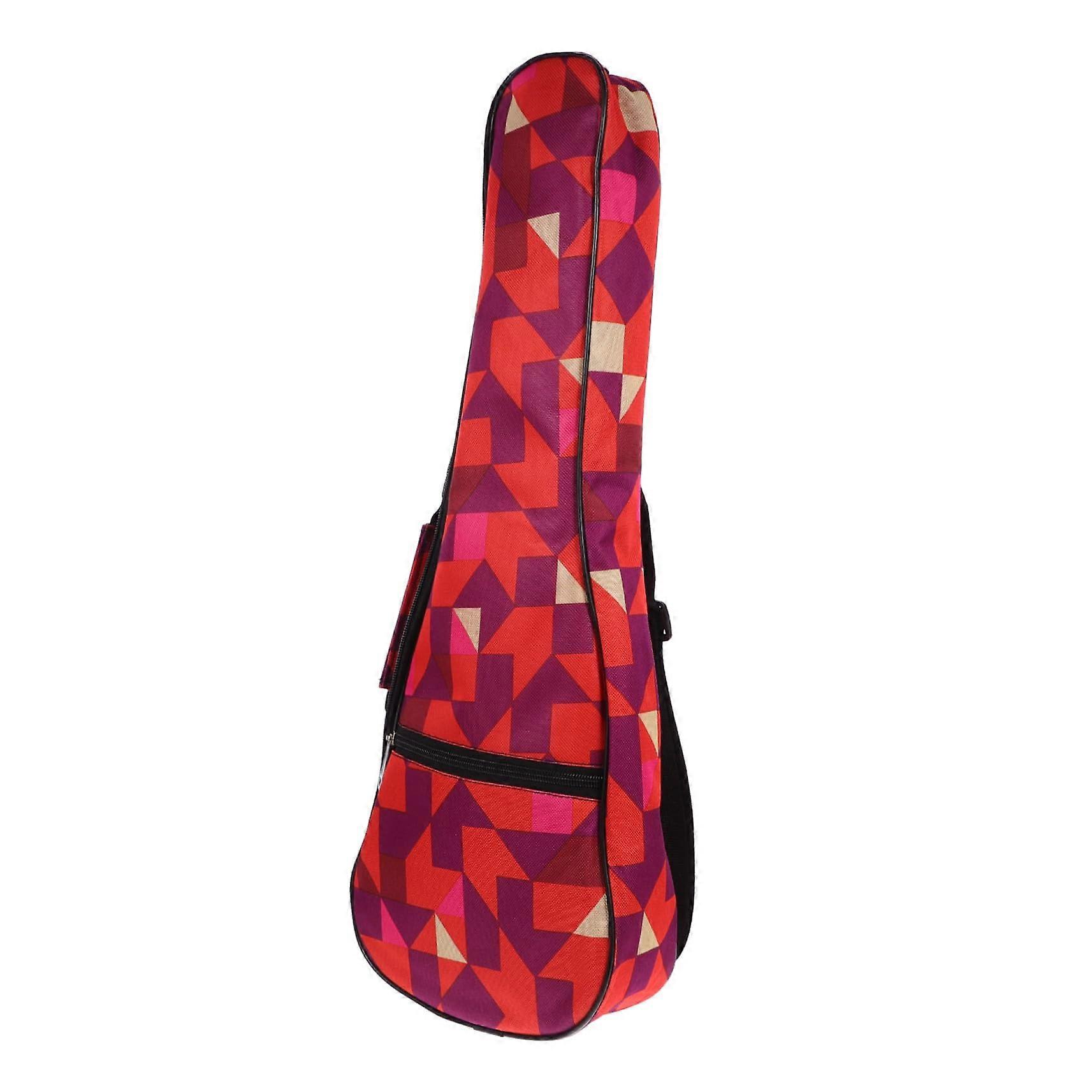 Ukulele Backpack for Outdoor Case Waterproof Oxford Fabric Red