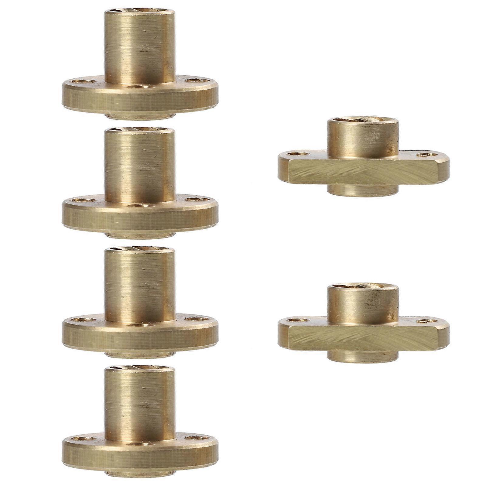 Trapezoidal Screw Brass Nuts Useful Trapezoidal Screw Nuts Diy Use Mechanical Advantage Metal Hexagonal 6Pcs