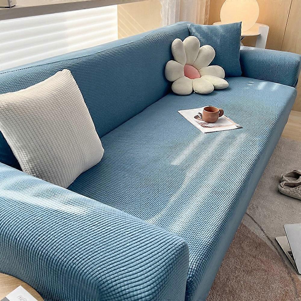 Elastic Sofa Cover Full Coverage Solid Color Slipcover Protector Sleeve Size S ( for 90