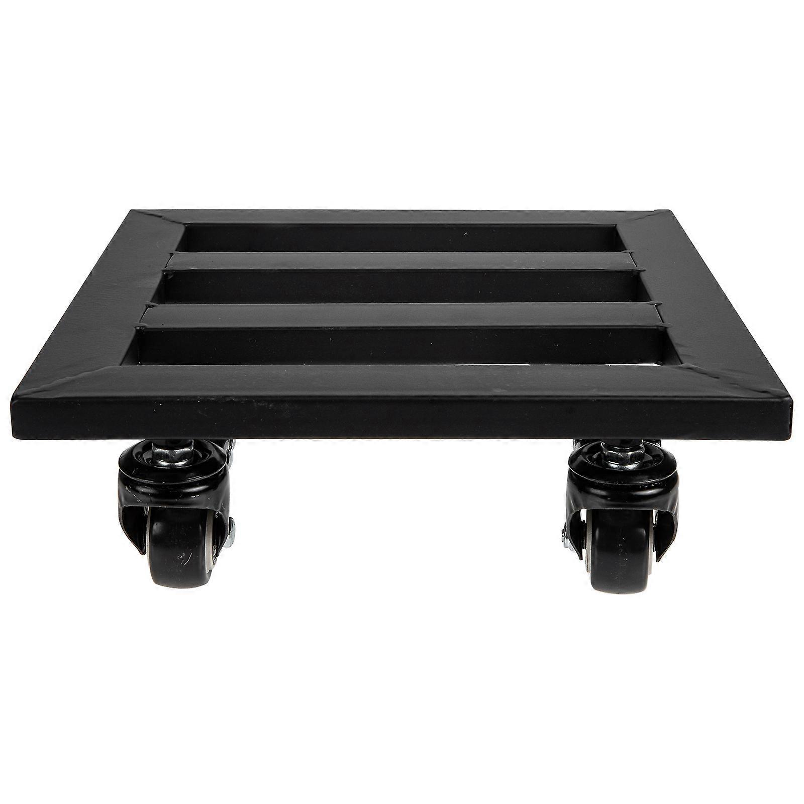 Movable Iron Flower Pot Stand with Smooth Wheels for Heavy Plants and Stylish Home Decorate