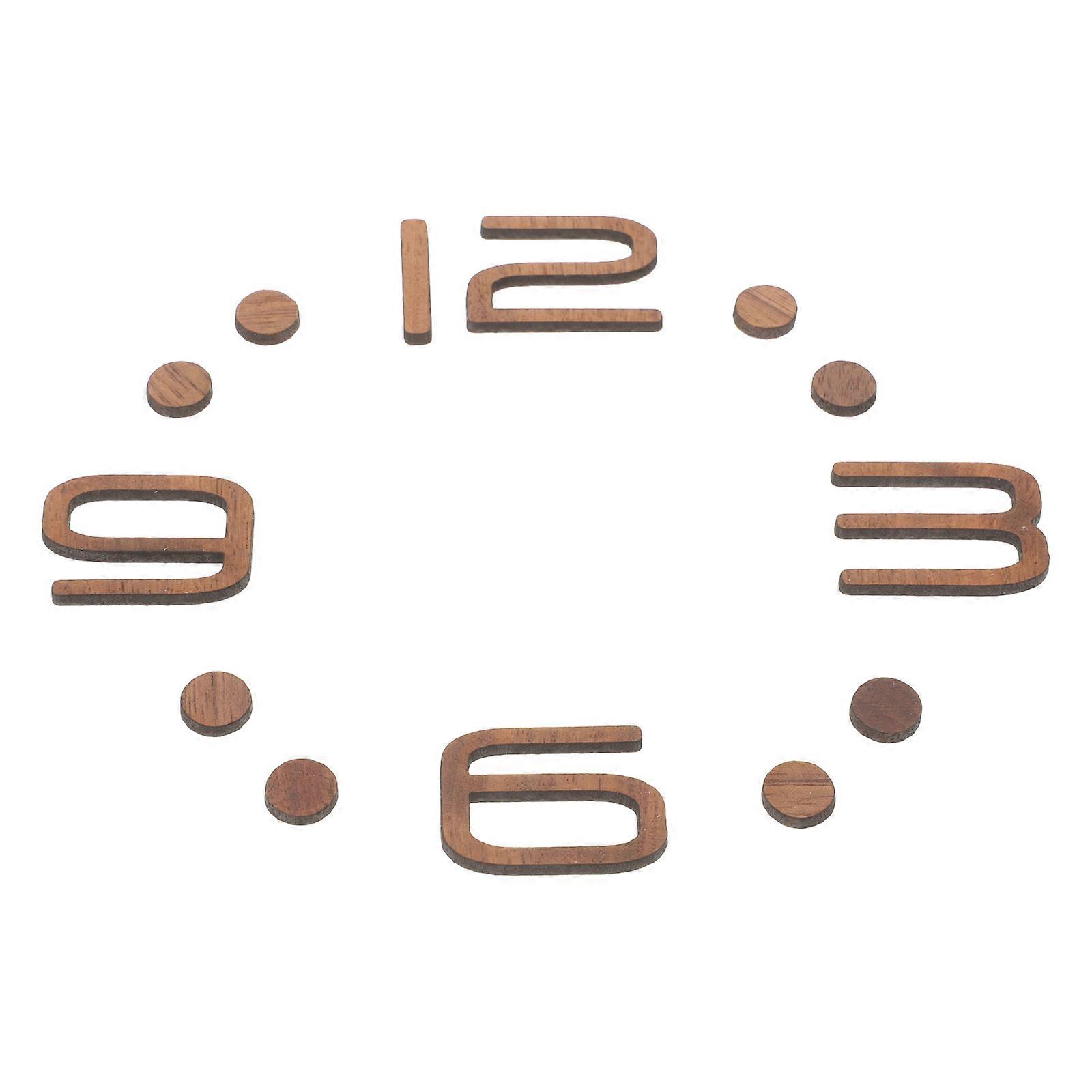 DIY Wall Clock Kit with Wooden Numbers for Handmade Clocks and Crafts Multi Size: 1 Set