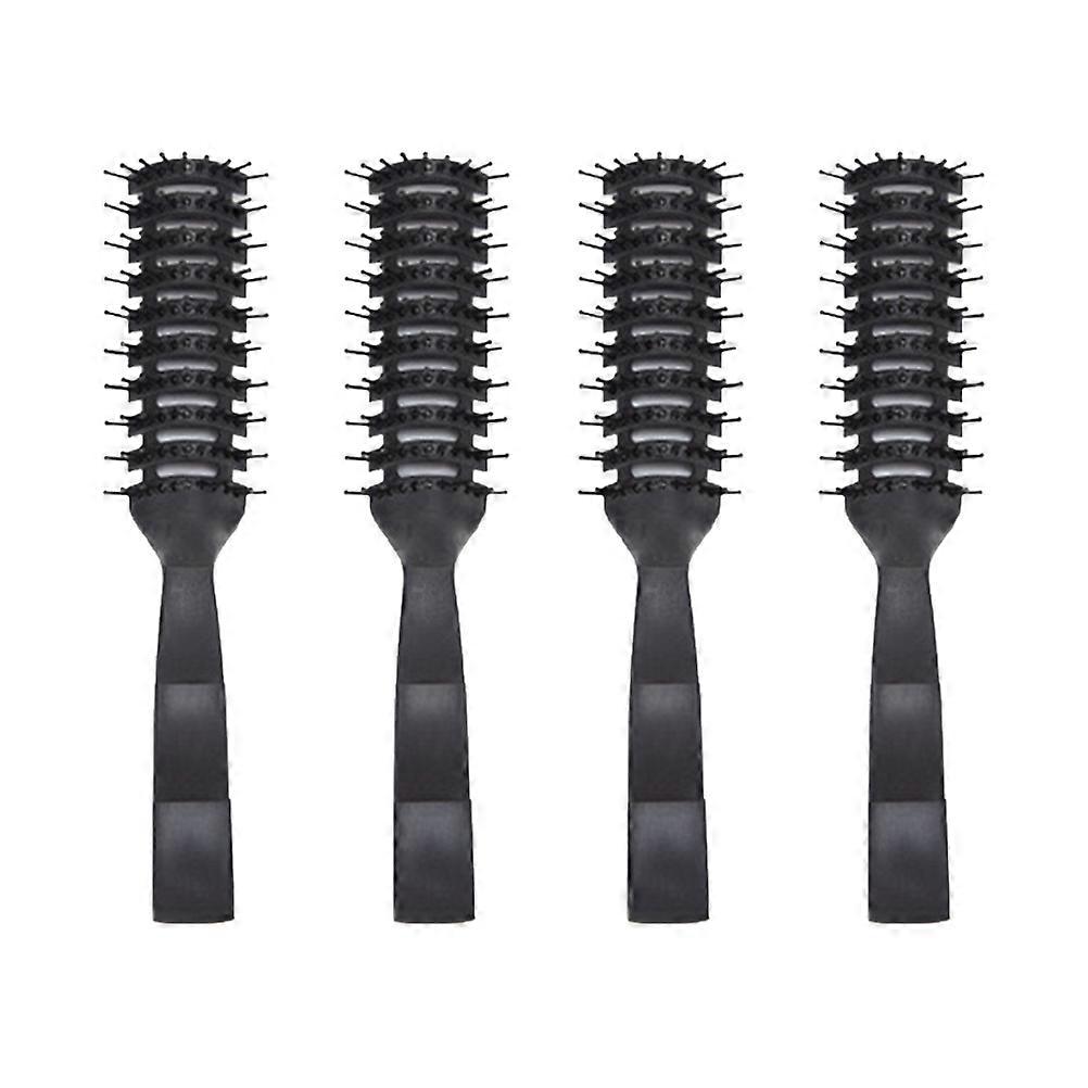 Mens Styling Comb Hairdressing Combs for Home Use Black 4Pcs