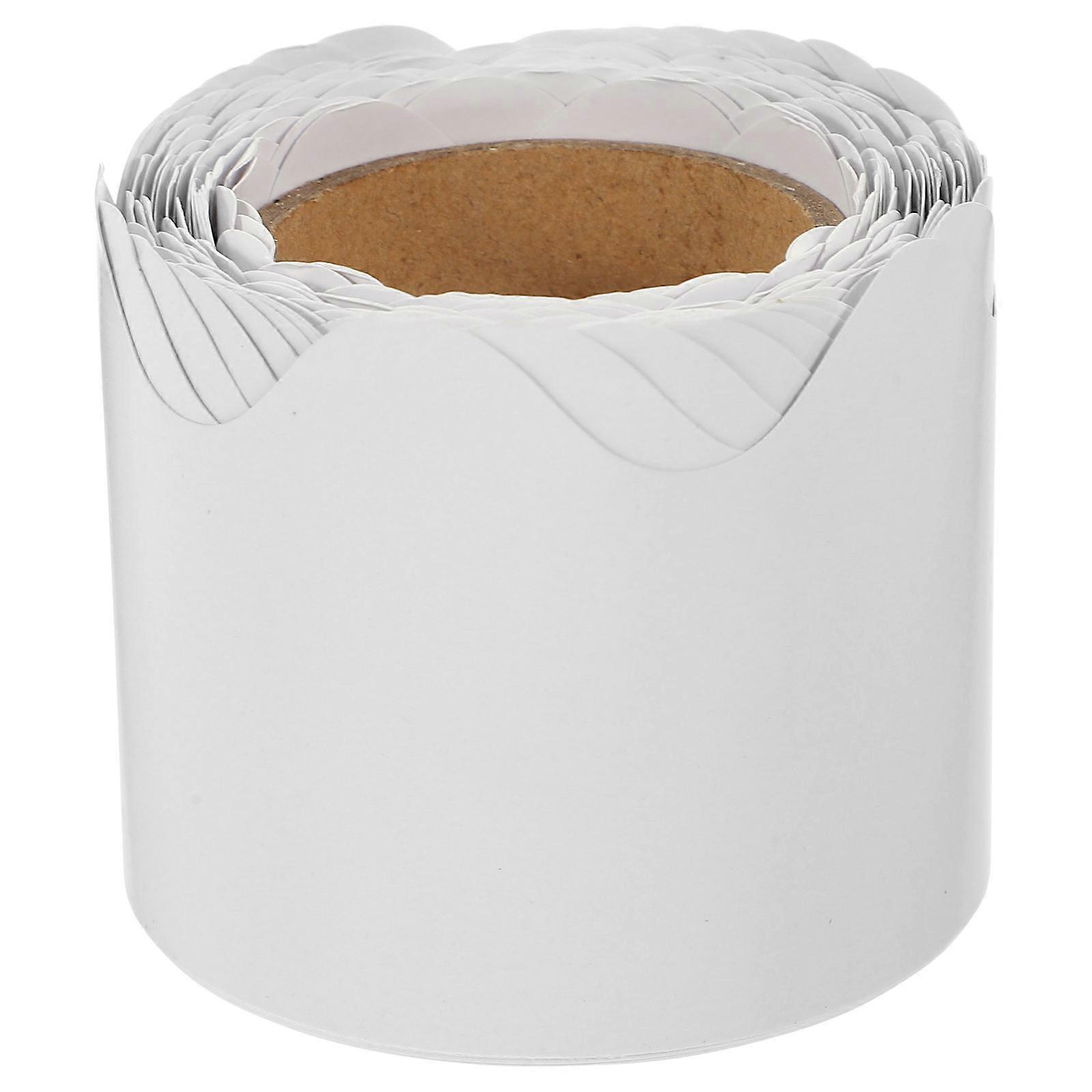 Black Coated Paper Bulletin Board Trim with Scallop Design for Decor 1 Roll
